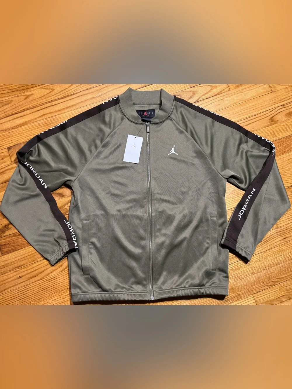 Nike Air Jordan Essentials Tracksuit Jordan Olive & Brown Jacket Men Sz M New